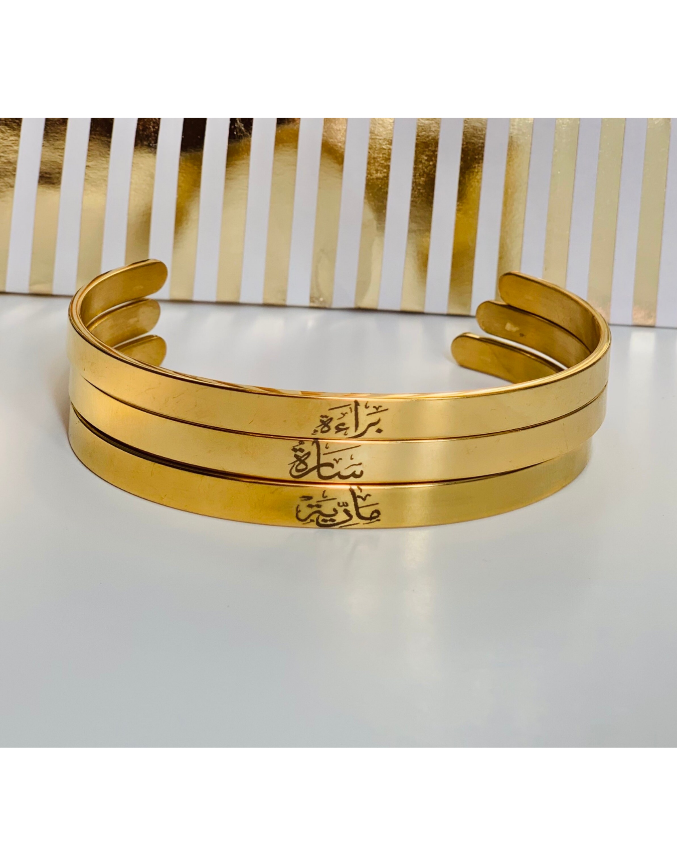 Custom Engraved Stainless Steel Bangle: Personalized Message Bracelet