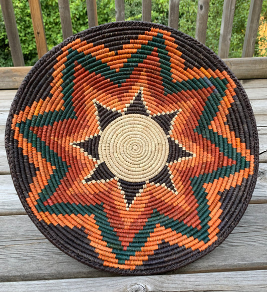 African Wall Baskets, Hand made date leaves baskets, Boho Basket, Home art, African Wall Decor, Display Baskets, Wall art, Sisal Baskets