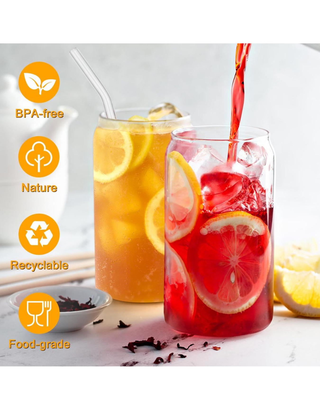 Personalized Glass Tumbler with Bamboo Lid & Straw, Engraved Coffee Cup, Bridesmaid Gift