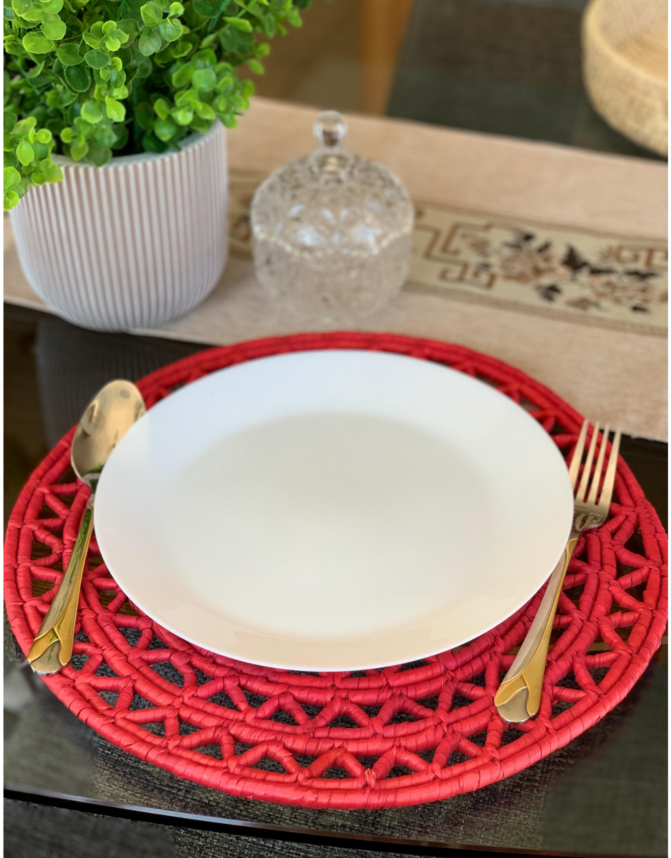 Handmade Sisal Boho Basket Wall Decor - 15in African Art