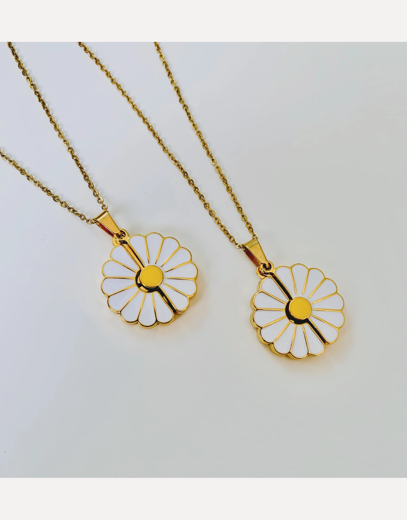 Personalized Daisy Necklace: Hidden Message, Engraved Stainless Steel