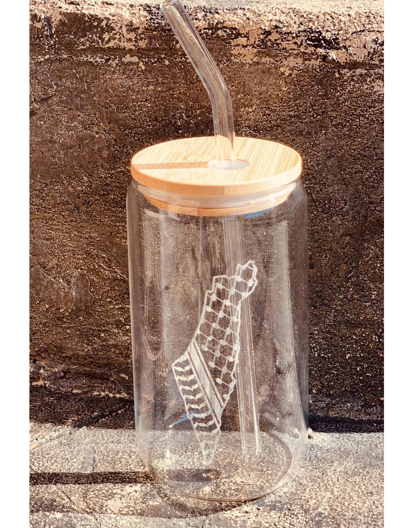 Personalized Glass Tumbler with Bamboo Lid & Straw, Engraved Coffee Cup, Bridesmaid Gift