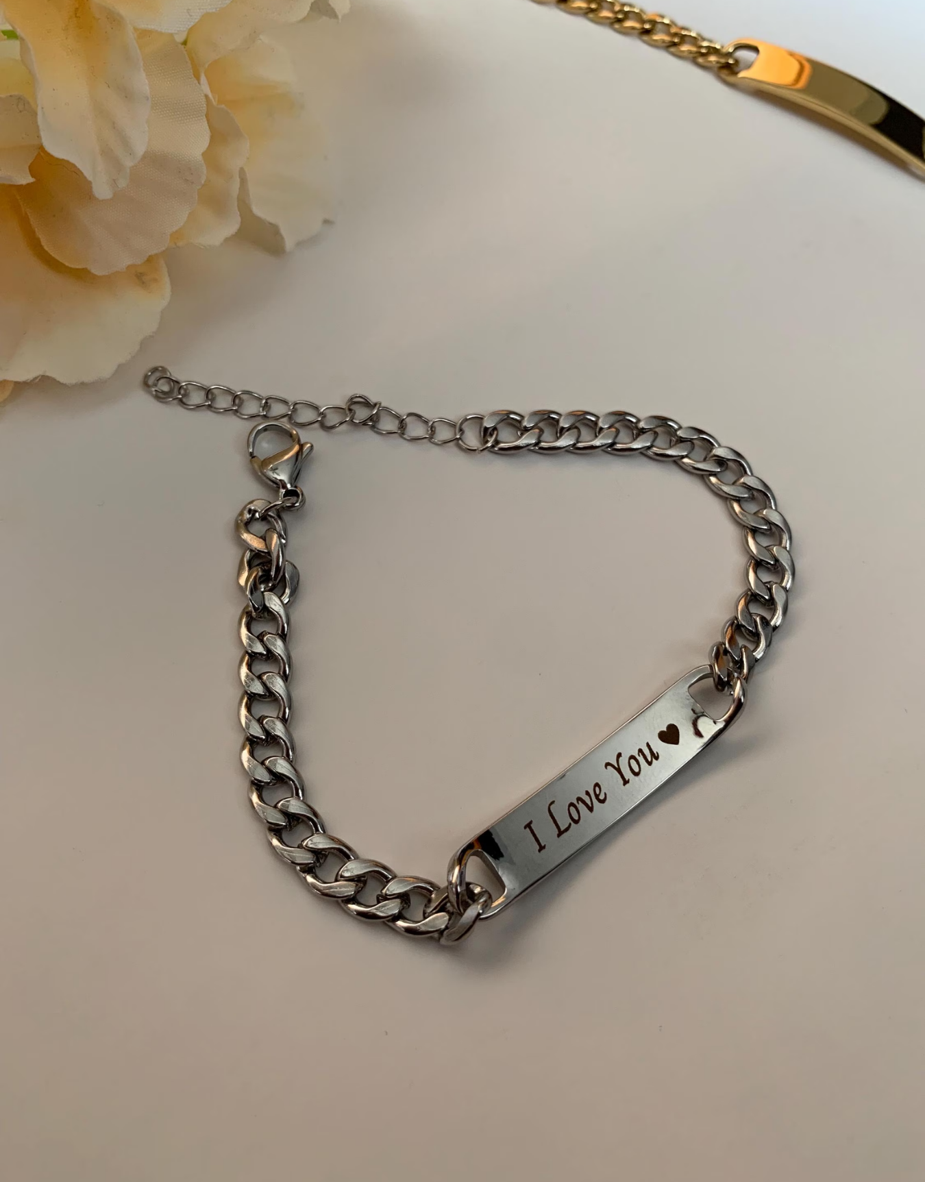 Custom Engraved Curb Chain Bracelet for Men: Personalized Stainless Steel Gift