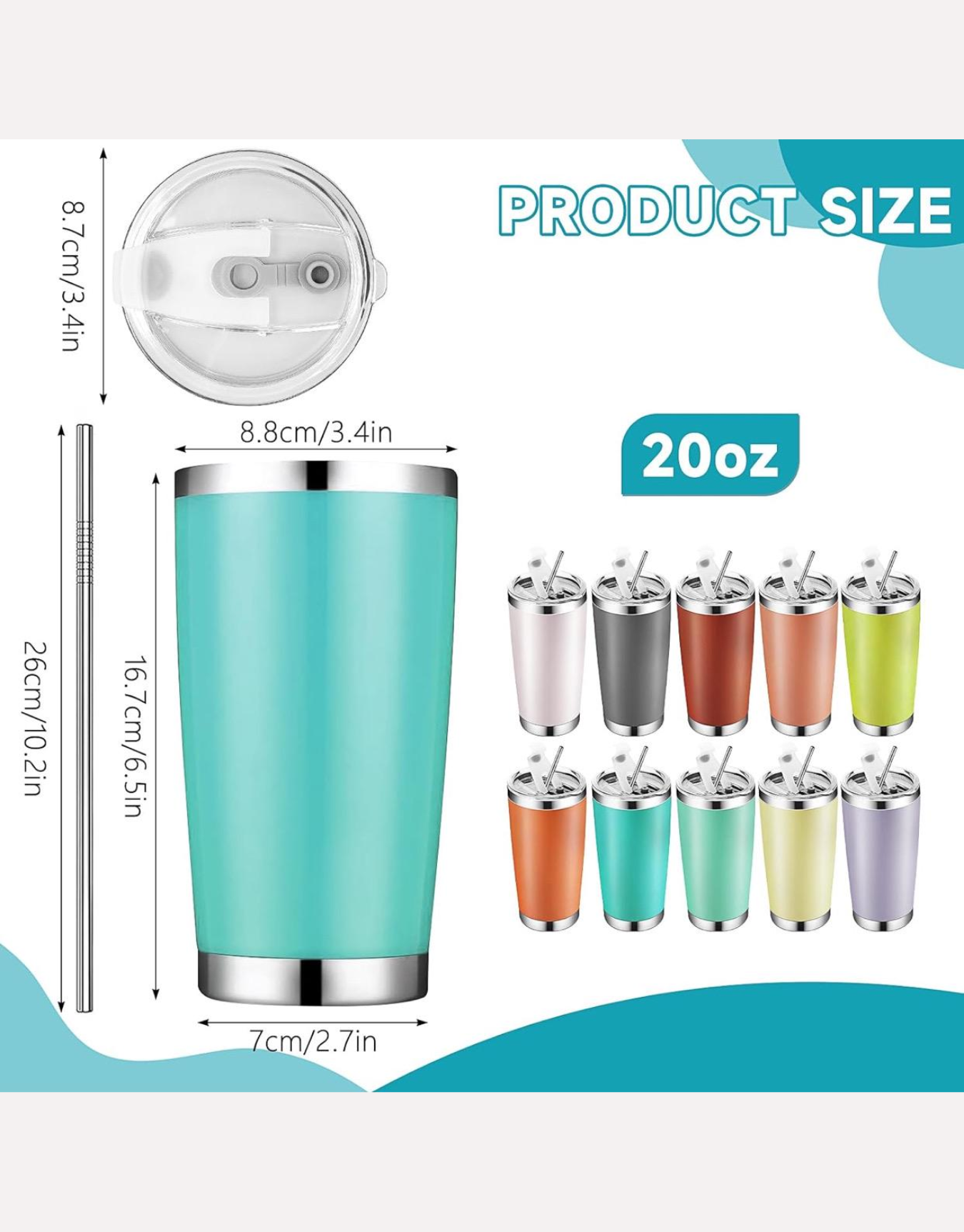 Custom 20oz Stainless Steel Tumbler: Laser Engraved Travel Mug