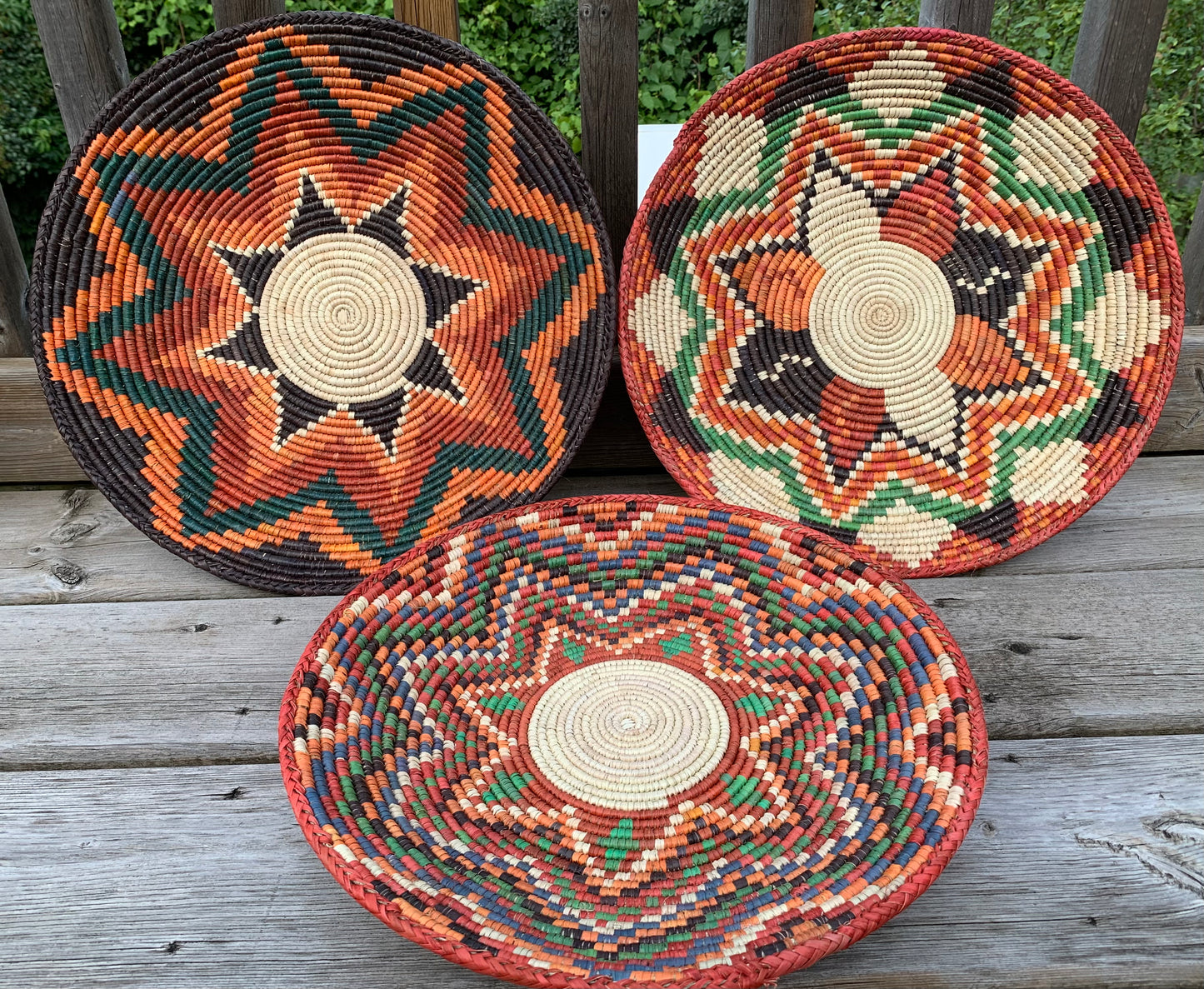 African Wall Baskets, Hand made date leaves baskets, Boho Basket, Home art, African Wall Decor, Display Baskets, Wall art, Sisal Baskets