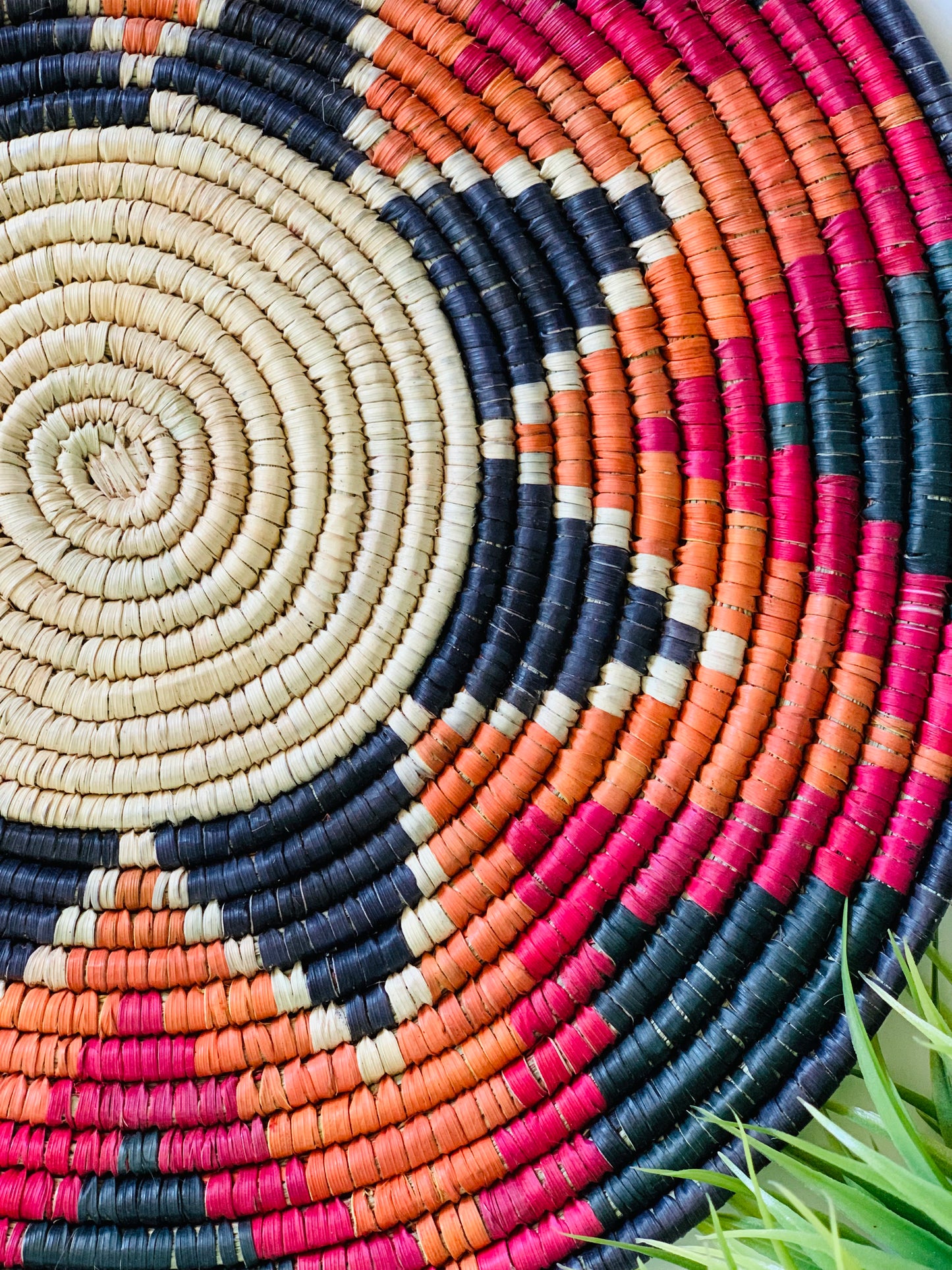 Assorted Naturally Dyed Date Leaf Placemat, African Handmade Plates, Eco-Friendly Wall Art, Boho Wall Decor, Wall Hanging Place Mat, Hot Plate