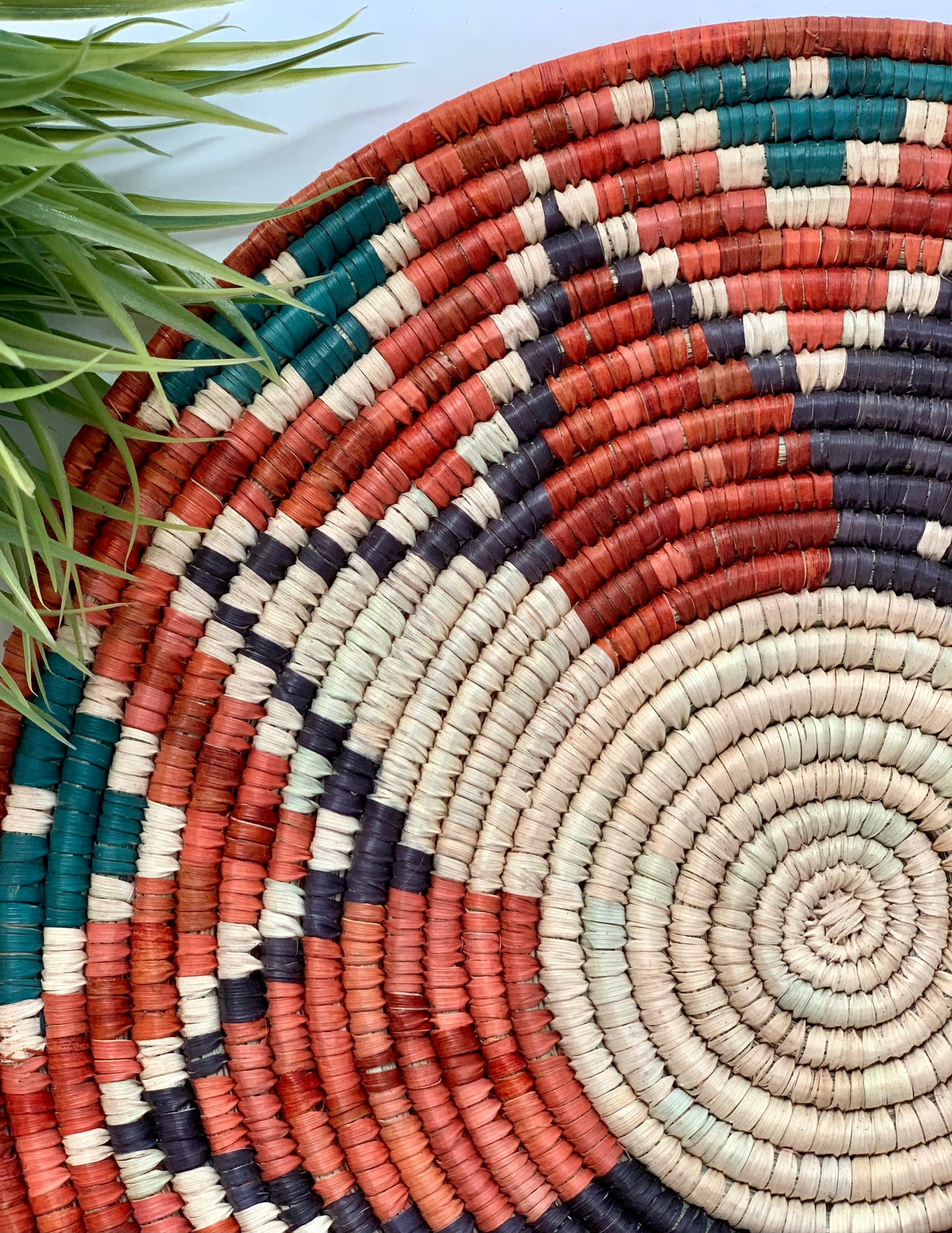 Assorted Naturaly Dyed Date Leaf Baskets, African Handmade Plates, Eco-Friendly Wall Art, Boho Wall Decor, Wall Hanging Place Mat, Hot Plate